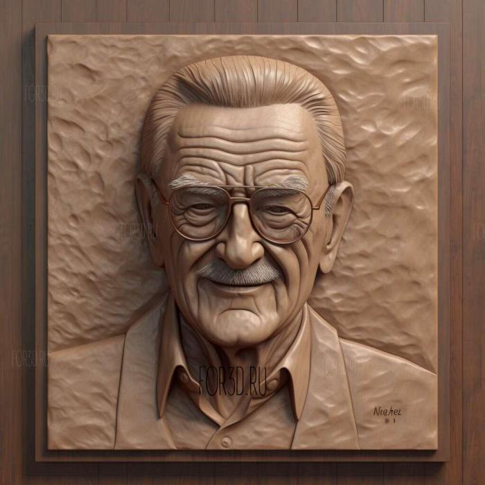 Stan Lee 1 stl model for CNC